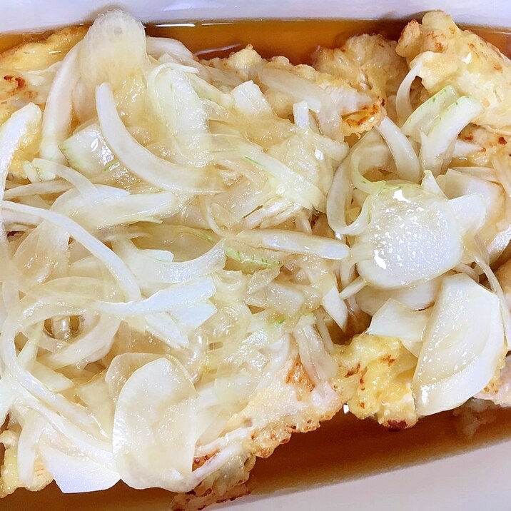 新玉ねぎだけでチキンの南蛮漬け